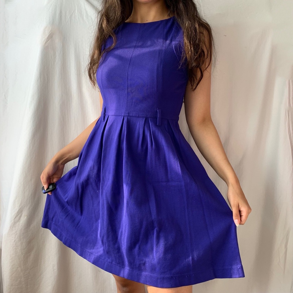 Theory ARDI royal blue pleated dress size 8